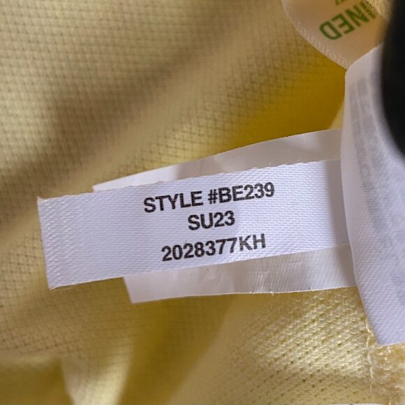 J. CREW Classic Pique Polo Shirt Men's Large Yellow Oarsman Mesh Preppy BE239 - Picture 9 of 12